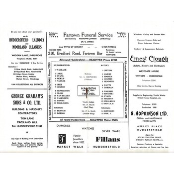 1970/71 Huddersfield v Batley Rugby League programme