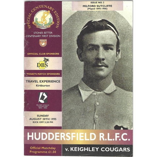 Huddersfield Home Rugby League Programmes
