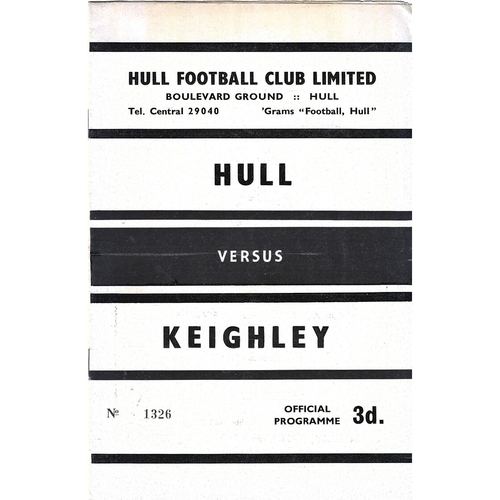 Hull Home Rugby League Programmes