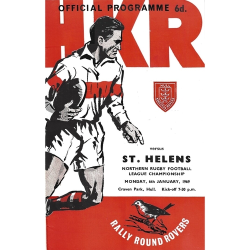 Hull Kingston Rovers Home Rugby League Programmes