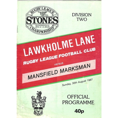 Keighley Home Rugby League Programmes