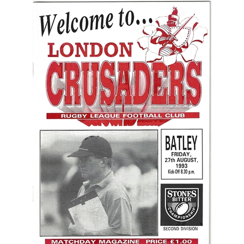 London Crusaders/London Broncos Home Rugby League Programmes