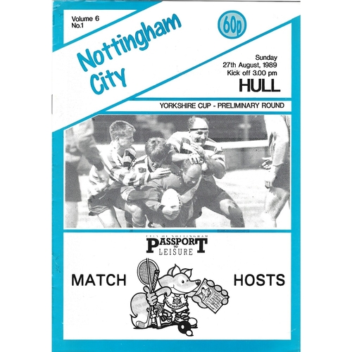Nottingham City Home Rugby League Programmes