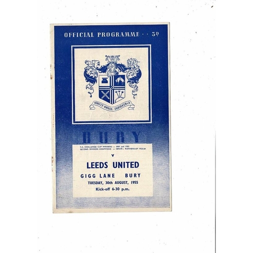 Bury Home Football Programmes