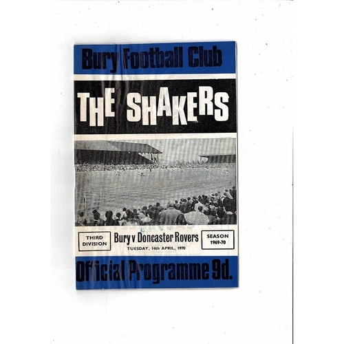 1969/70 Bury v Doncaster Rovers Football Programme + League Review