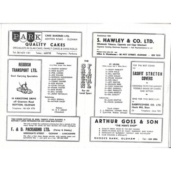 1971/72 Oldham v St. Helens Challenge Cup 1st Round Rugby League programme