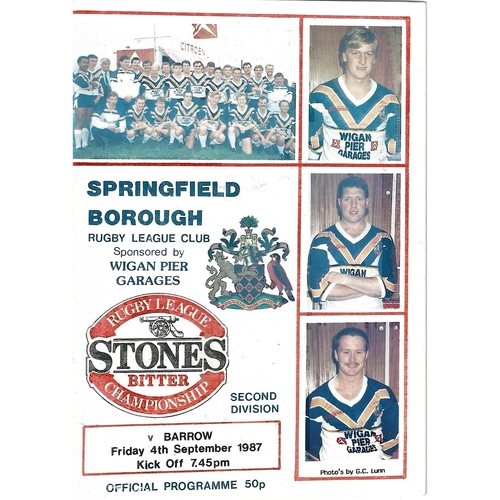 Barrow Away Rugby League Programmes