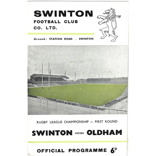 Oldham Away Rugby League Programmes