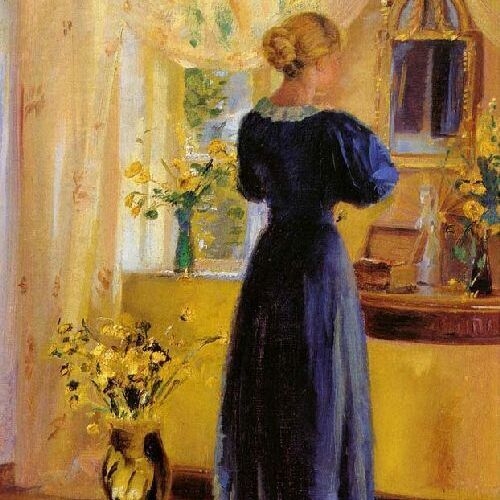 Young Woman in Front of a Mirror