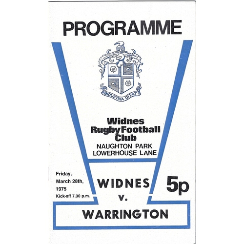Widnes Home Rugby League Programmes