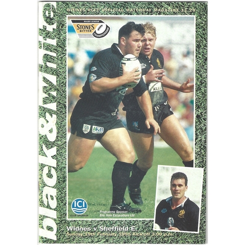 1994/95 Widnes v Sheffield Eagles Rugby League programme
