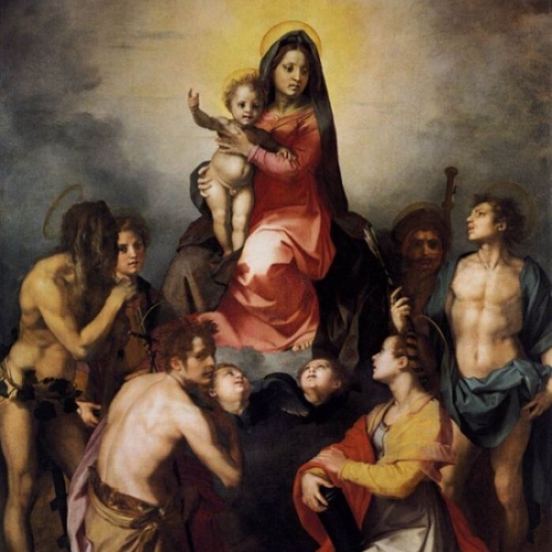 Virgin and Child in Glory with Six Saints