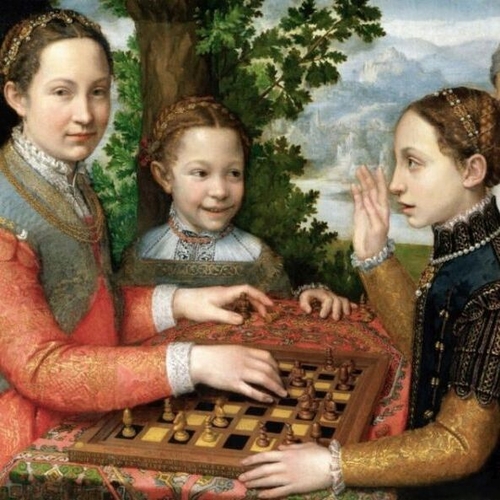 The Chess Game, Featuring the Artist's Sisters
