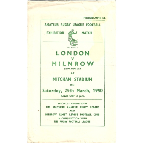 London Rugby League Programmes