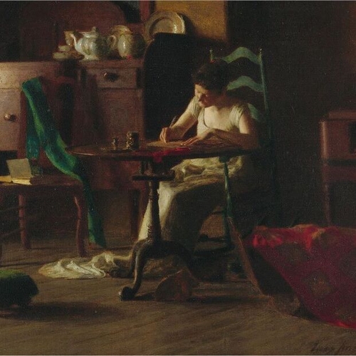 Woman Writing at a Table
