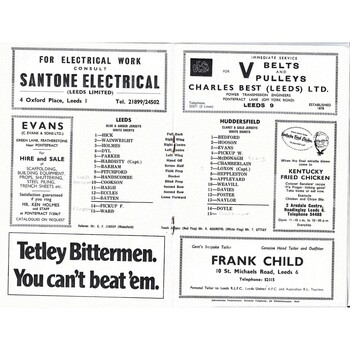 1971/72 Leeds v Huddersfield (08/10/1971) Rugby League programme