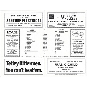 1971/72 Leeds v Widnes (29/04/1972) Rugby League Championship Play Off Quarter Final programme