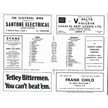 1972/73 Leeds v Bramley (20/04/1973) Rugby League Programme