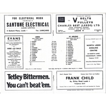 1972/73 Leeds v St. Helens (06/05/1973) Rugby League Championship Play Off Semi Final Programme