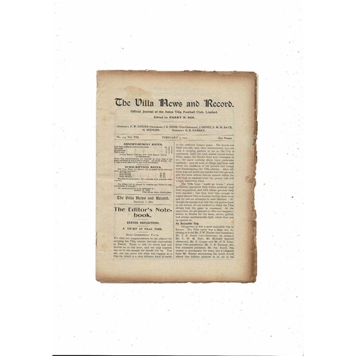 Aston Villa Home Football Programmes