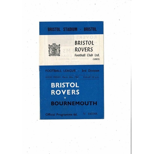 Bristol Rovers Home Football Programmes