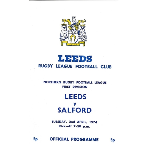 Salford Away Rugby League Programmes