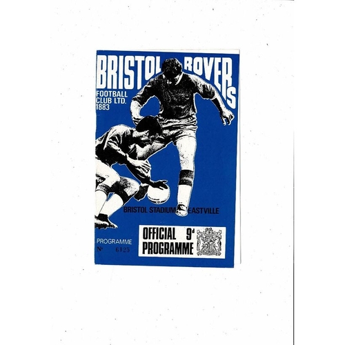1967/68 Bristol Rovers v Mansfield Town Football Programme