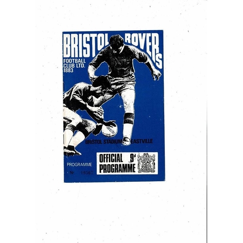 1967/68 Bristol Rovers v Walsall Football Programme