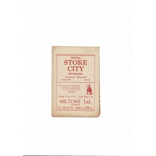Stoke City Home Football Programmes
