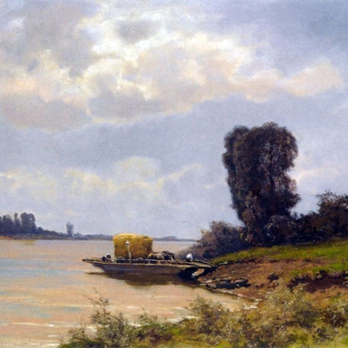 A Ferry in a Summer Landscape