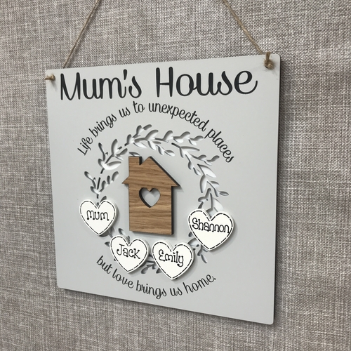 ‘ Mums House ‘ plaque