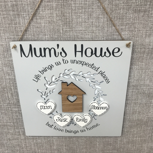 ‘ Mums House ‘ plaque