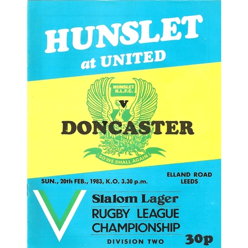 Doncaster Away Rugby League Programmes