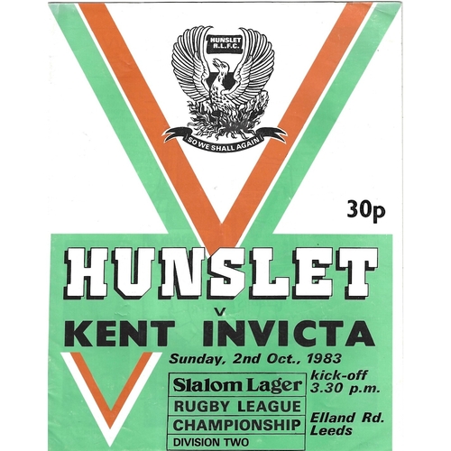 Kent Invicta Away Rugby League Programmes