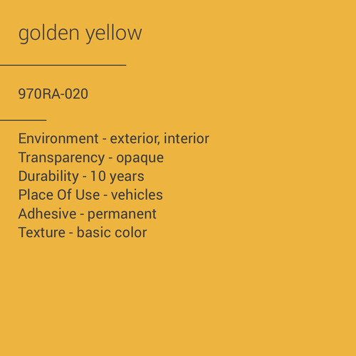 ORACAL® 970RA-020 - Golden Yellow