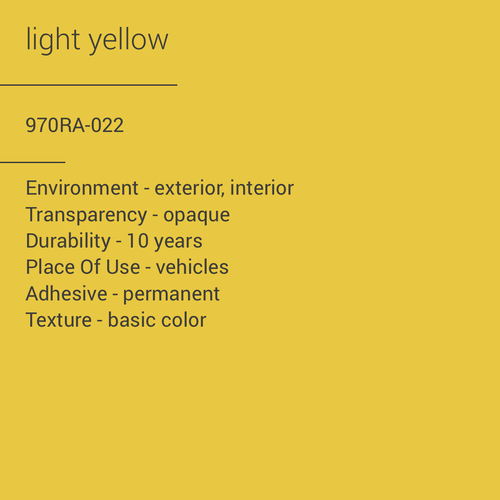 ORACAL® 970RA-022 - Light Yellow