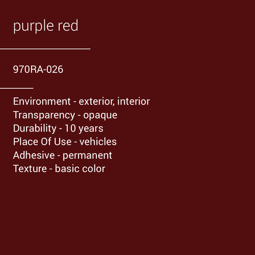 ORACAL® 970RA-026 - Purple Red