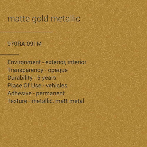 ORACAL® 970RA-091M - Matte Gold Metallic
