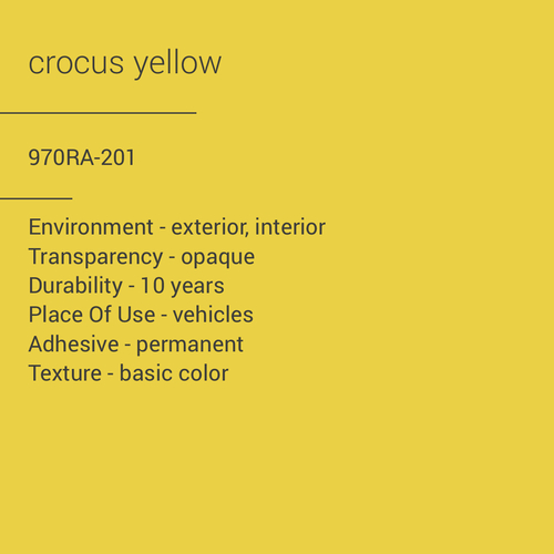 ORACAL® 970RA-201 - Crocus Yellow