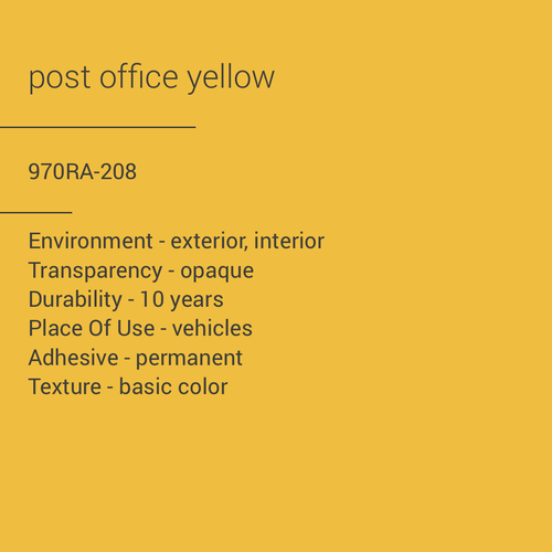 ORACAL® 970RA-208 - Post Office Yellow
