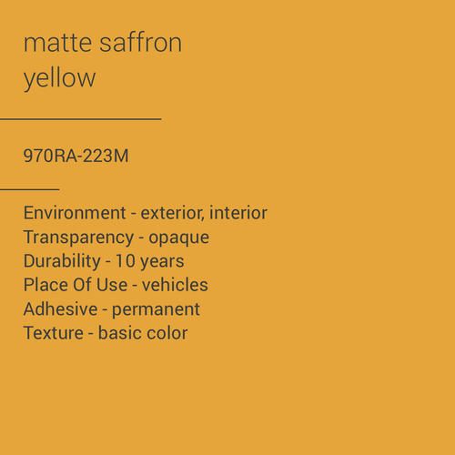 ORACAL® 970RA-223M - Matte Saffron Yellow