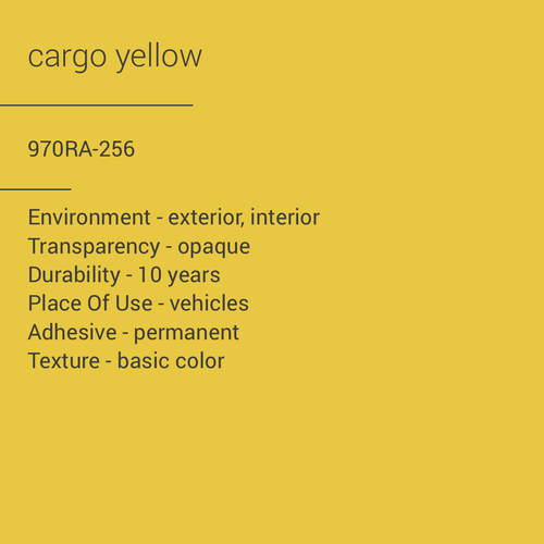 ORACAL® 970RA-256 - Cargo Yellow
