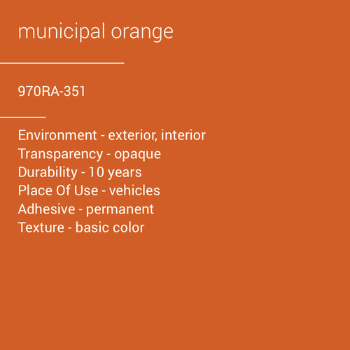 ORACAL® 970RA-351 - Municipal Orange
