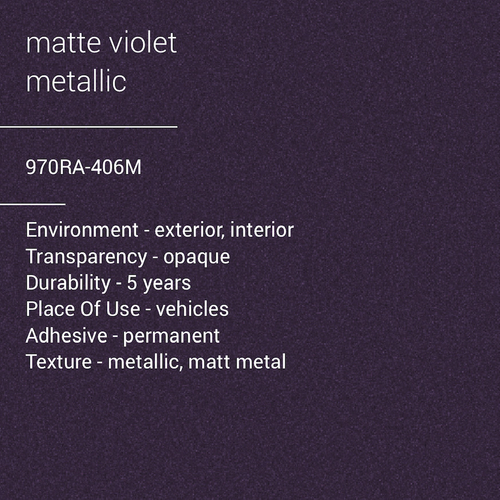 ORACAL® 970RA-406M - Matte Violet Metallic