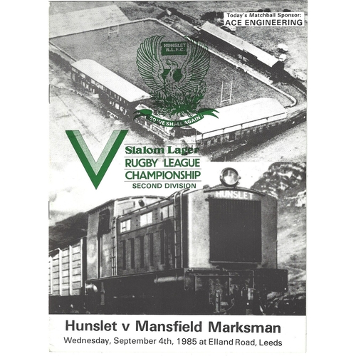 Mansfield Marksman Away Rugby League Programmes