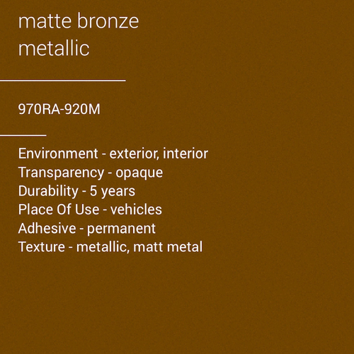 ORACAL® 970RA-920M - Matte Bronze Metallic