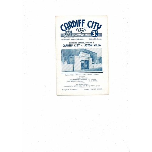 Cardiff City Home Football Programmes