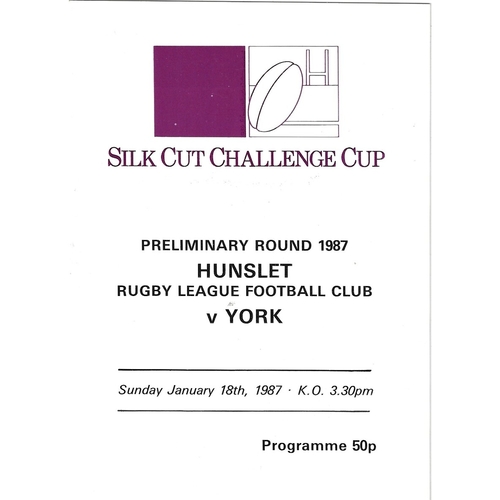 York Away Rugby League Programmes