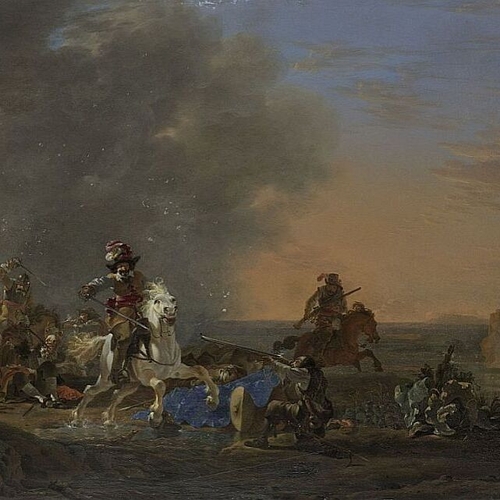 Cavalry Attack at Sunset