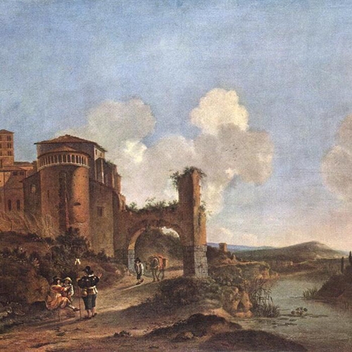 Italian Landscape with the Church of Sts. Giovanni e Paolo in Rome